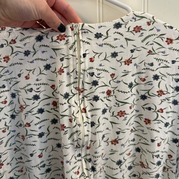 Vintage Floral Print Short Sleeve Romper - Picture 4 of 5